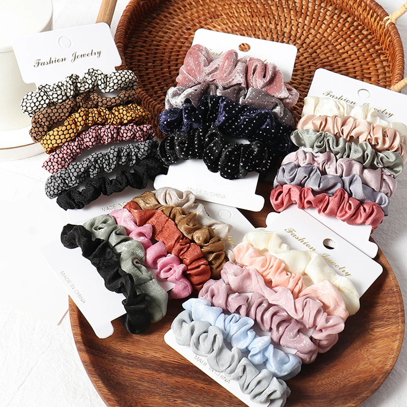 4 шт./6 шт./партия для женщин волос веревки Модный узор с волнистым рисунком Цвет