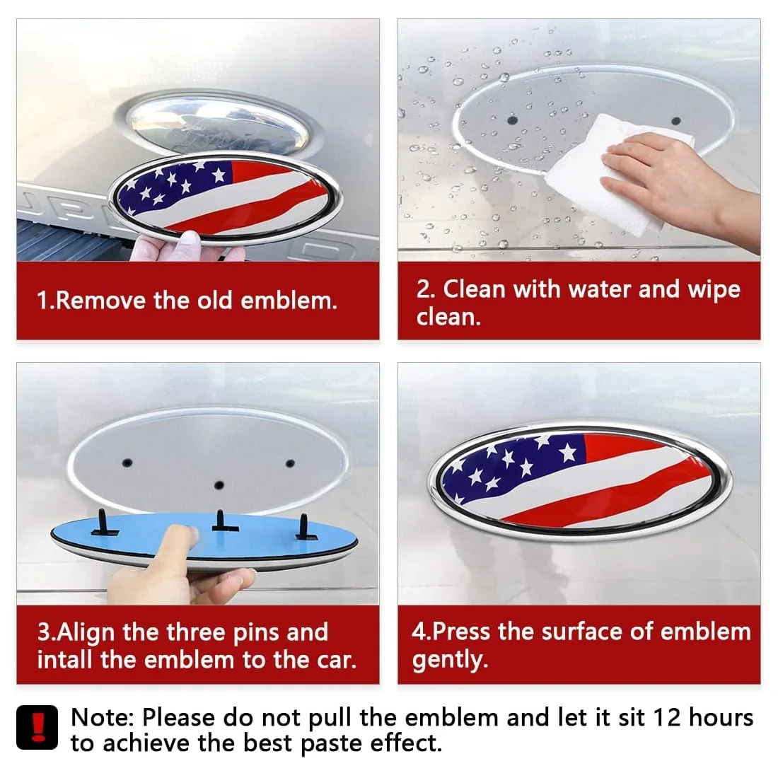 Для Ford F150 F250 F350 Edge RANGER Explorer Передняя Эмблема капота автомобиля эмблема Флаг США