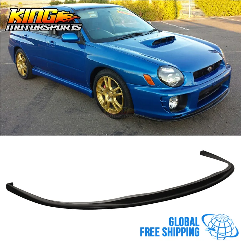 Подходит для 02-03 Subaru Impreza WRX 4Dr STI переднего бампера спойлер-уретан ПУ глобальная