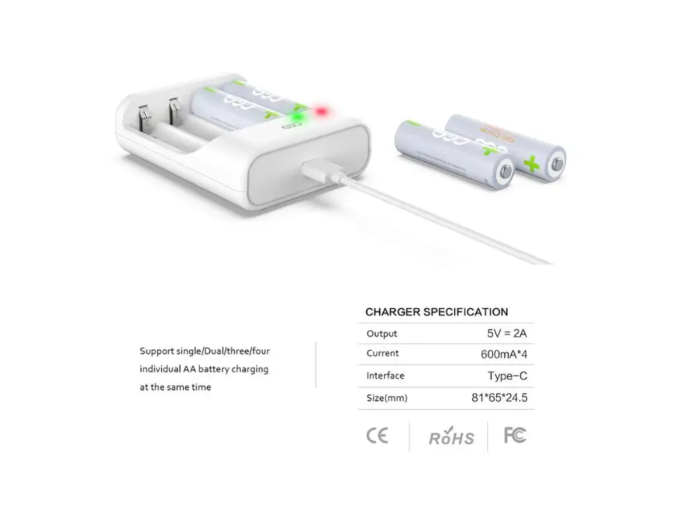 8 шт. литий ионные перезаряжаемые аккумуляторы 1 5 в МВтч AA + зарядное устройство с 4