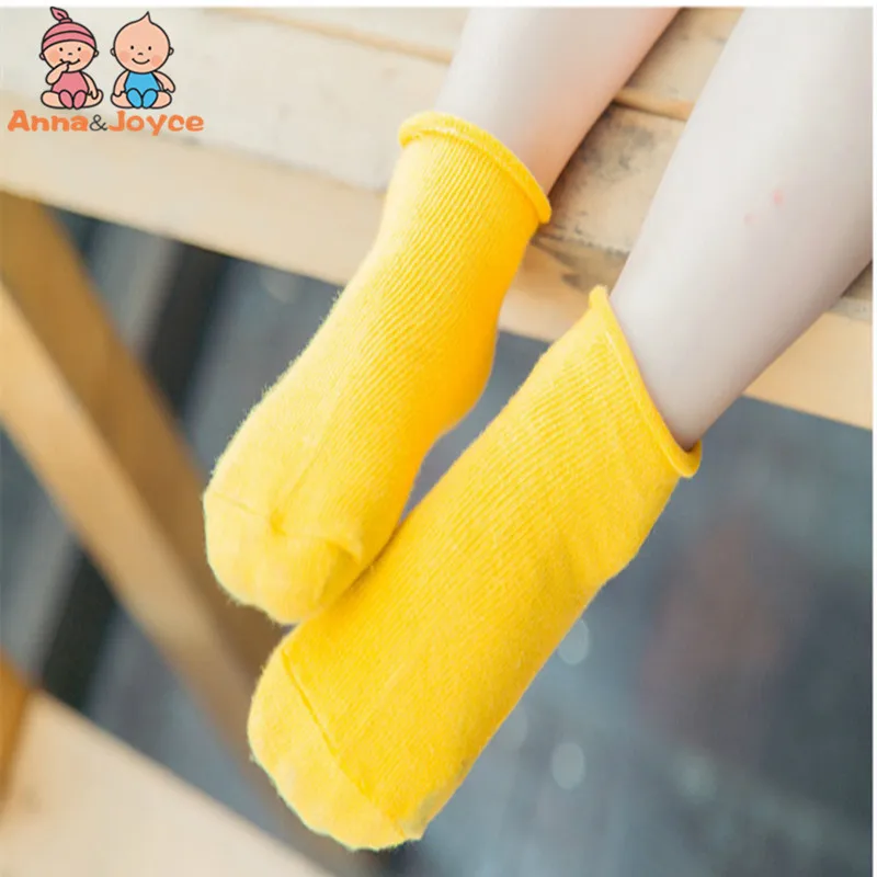 

4 Pairs/lot New Kids Socks Children Candy Color Socks Cute Solid Socks Spring Autumn Baby Clothes A TWS0094