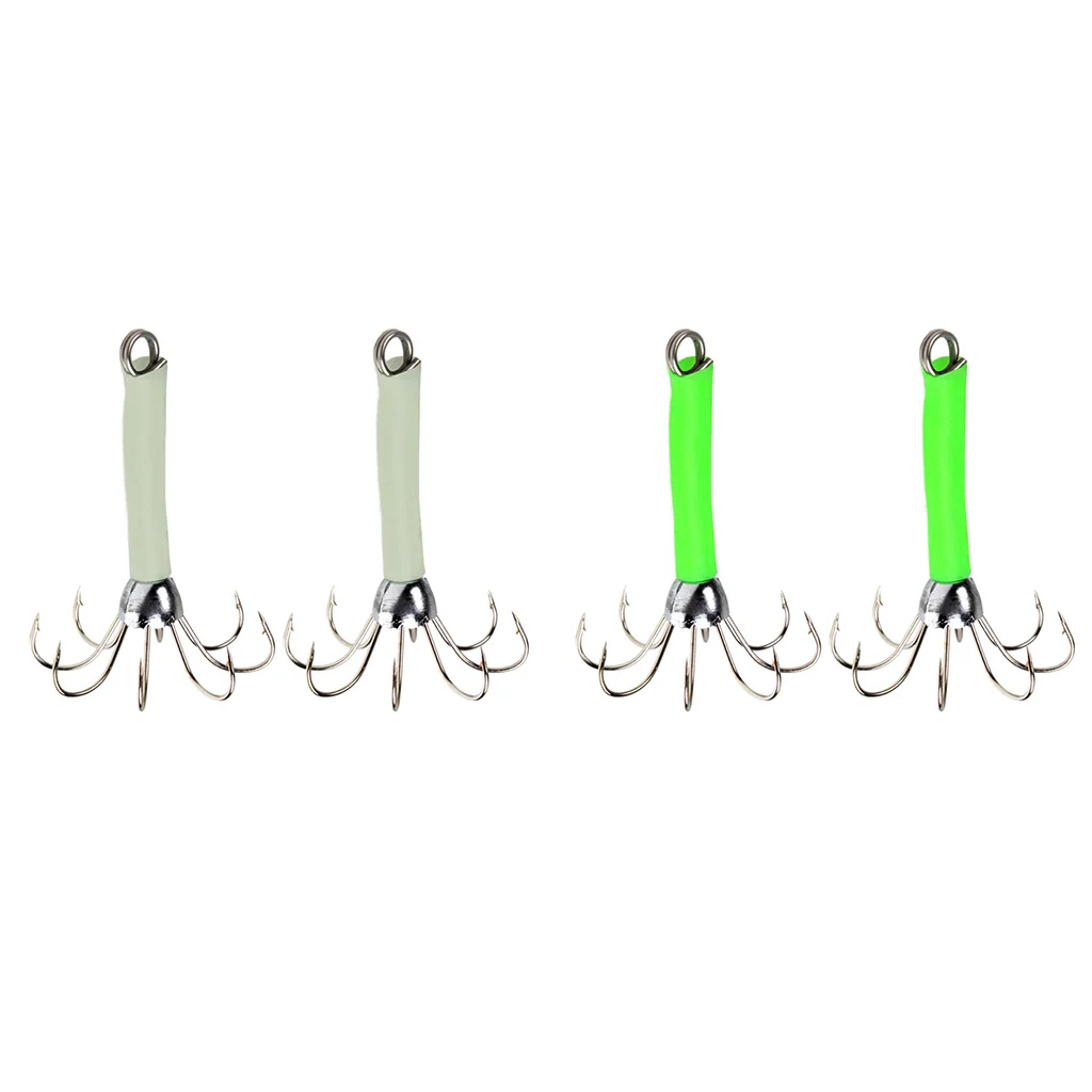 

2pcs Sea Fishing Squid Octopus Hook Saltwater Fishing Lure Hard Bait