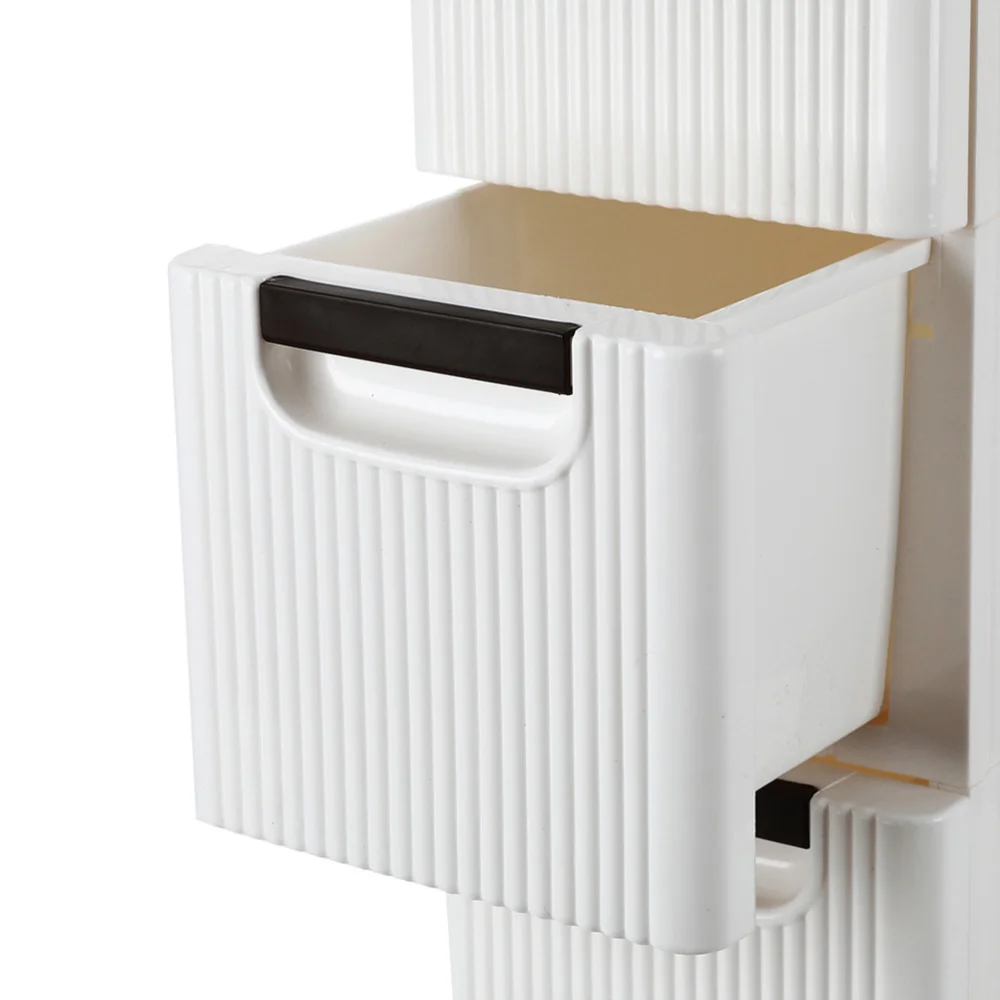 

4-Tire Rolling Cart Organizer Unit with Wheels Narrow Slim Container Storage Cabinet for Bathroom Bedroom