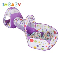 IMBABY Kids Tent Baby Toys Pool With Ball Baby Tent Baby Playpen House Crawling Tunnel Ocean for Children Indoor Game Fence Tent