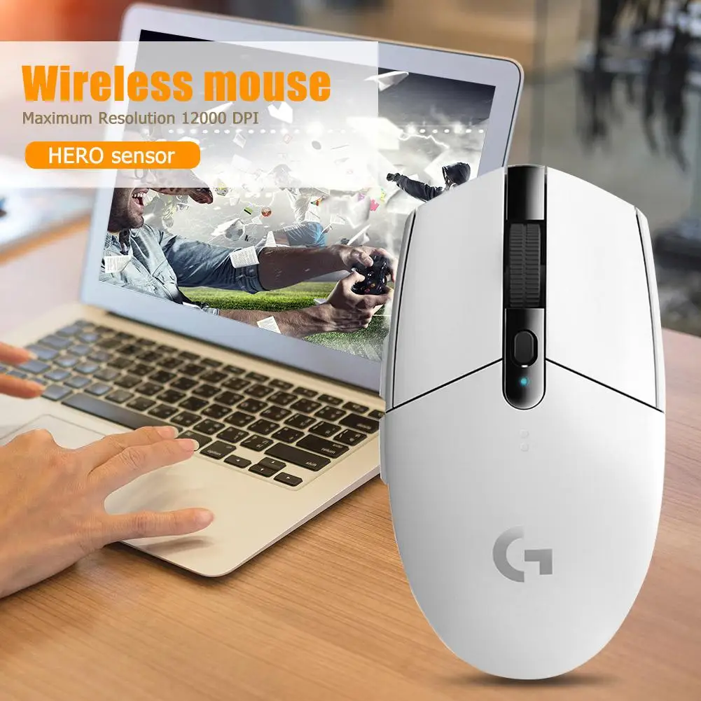 Logitech G304 LIGHTSPEED Беспроводная HERO 12000 DPI игровая оптическая программируемая мышь с
