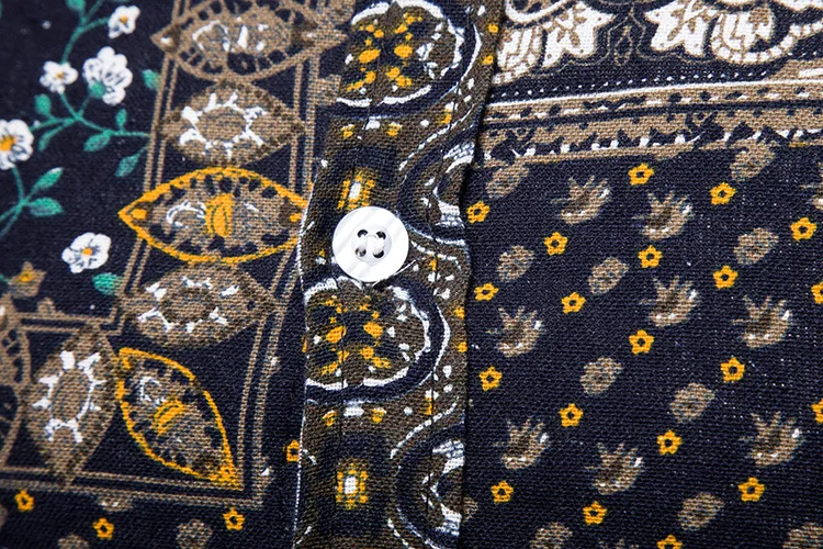 Винтажная Мужская рубашка с цветочным принтом мужская 2022 модная гавайская