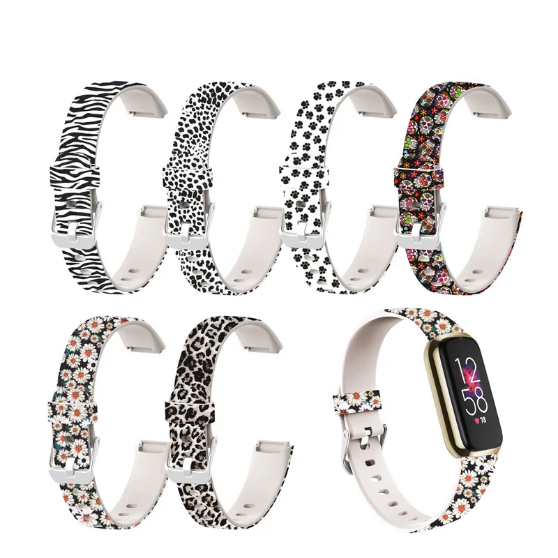 

Luxe Strap for Smart Fitbit Watch Band Accessories Soft Silicone Replacement Band Adult Smart Wristband Women Watchband Correa