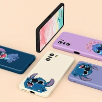 cute stitch disney anime for redmi k40 k30 k30i 10x 9t 9c nfc 9at 9a 9i 9 8a 8 pro 7 y3 5 4x plus liquid silicone phone case