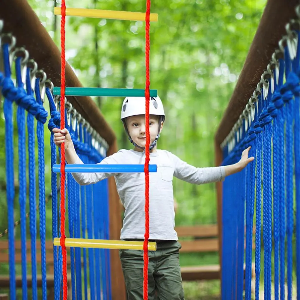 Детская Радужная сетка для скалолазания на открытом воздухе с лентой физических