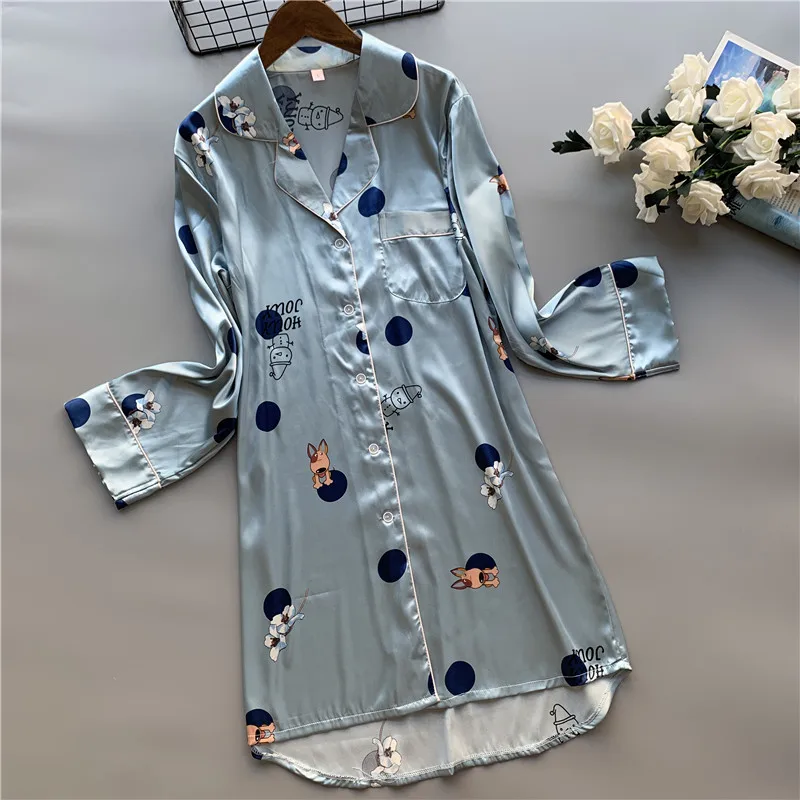 Женское шелковое атласное белье Smmoloa ночная одежда банный халат для весны и лета |