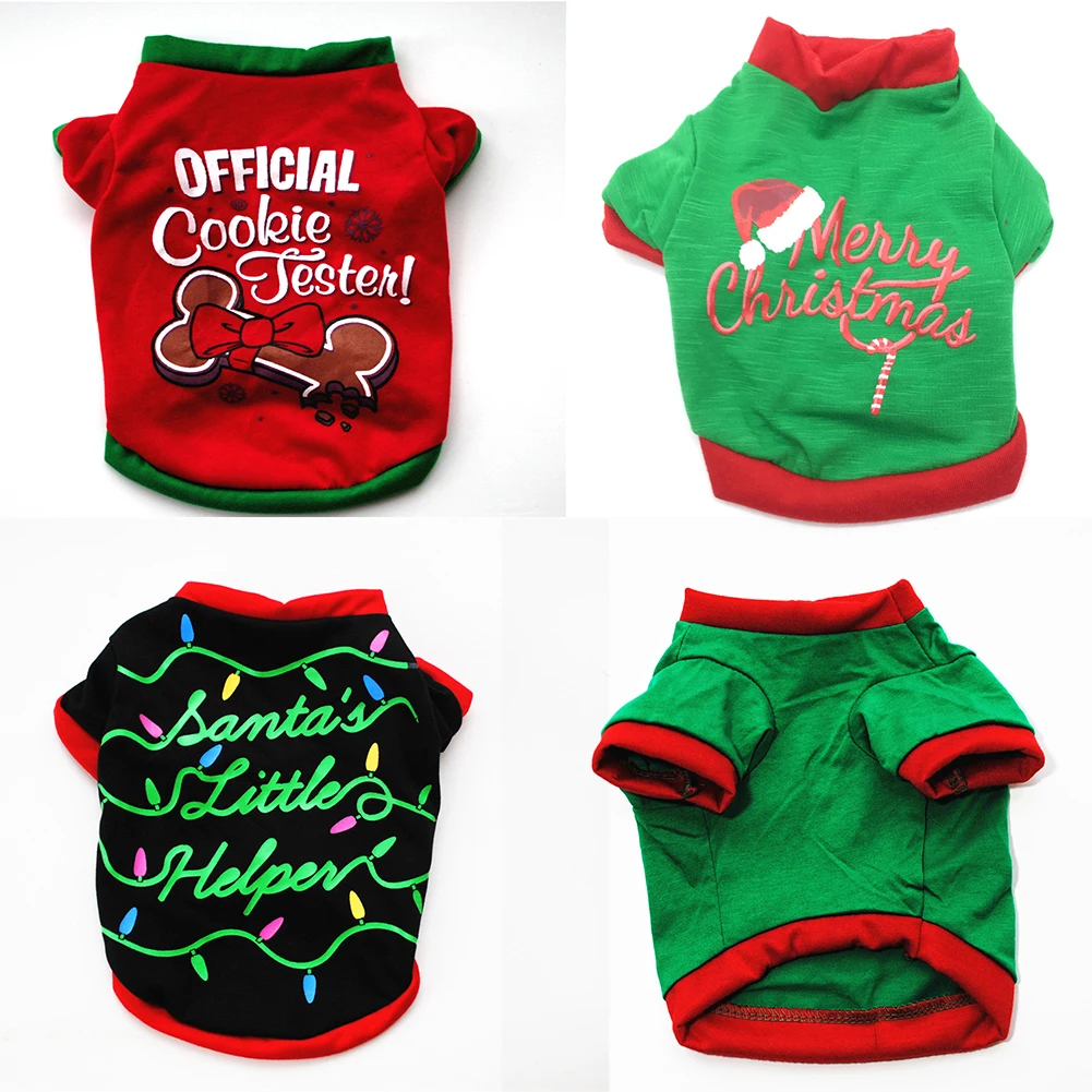 

Pet Clothes Comfortable And Soft Christmas Holiday Clothing Sweater Coat Jacket Chihuahua Schnauzer Teddy Puppy Dog Clothes