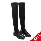 Женские сапоги из ПУ кожи, на низком каблуке, без застежки