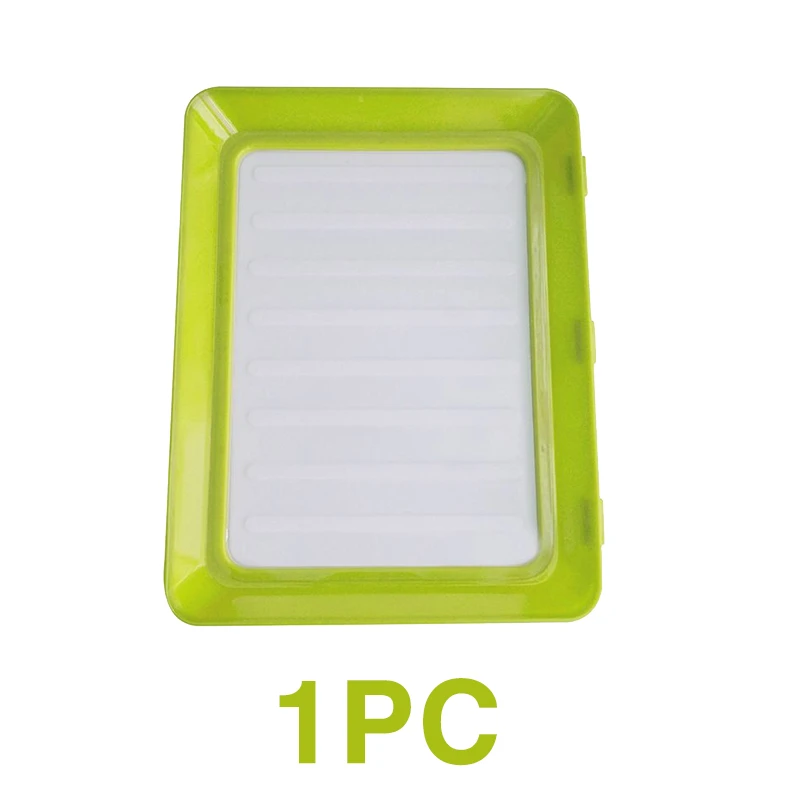 1PCS 6 шт., лоток, креативный пластиковый лоток для хранения пищи, кухонные предметы, контейнер для хранения продуктов, набор, контейнер для хранения продуктов, свежий чехол для микроволновой печи - Цвет: 1PCS