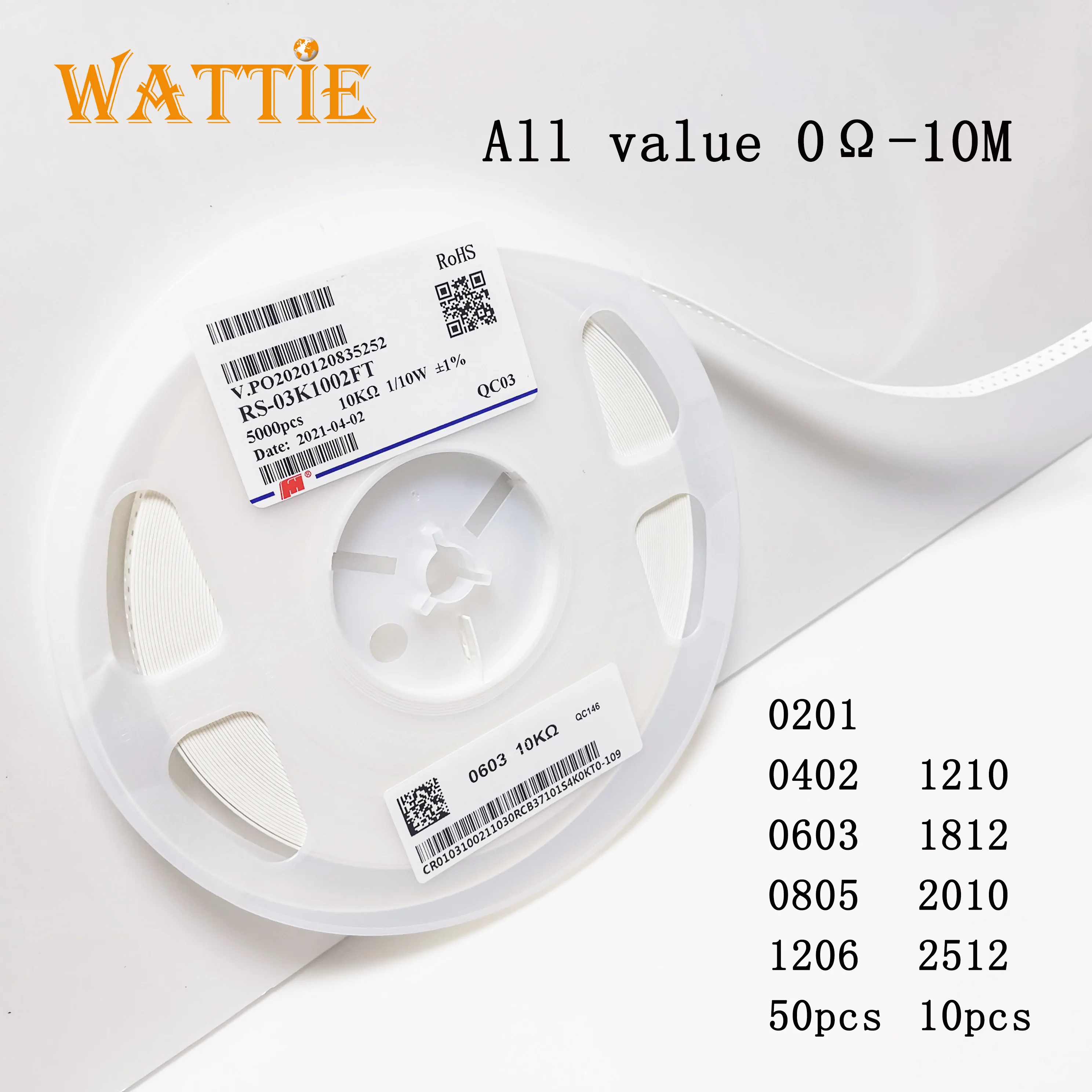 

1206 1% smd резистор, 50 шт., ассортимент резисторов, полная серия, 1 ом, 5,1 Ом, 100 Ом, Ом, 1K, K, 10K, 51K, K, 1M, 10M, чиповый резистор