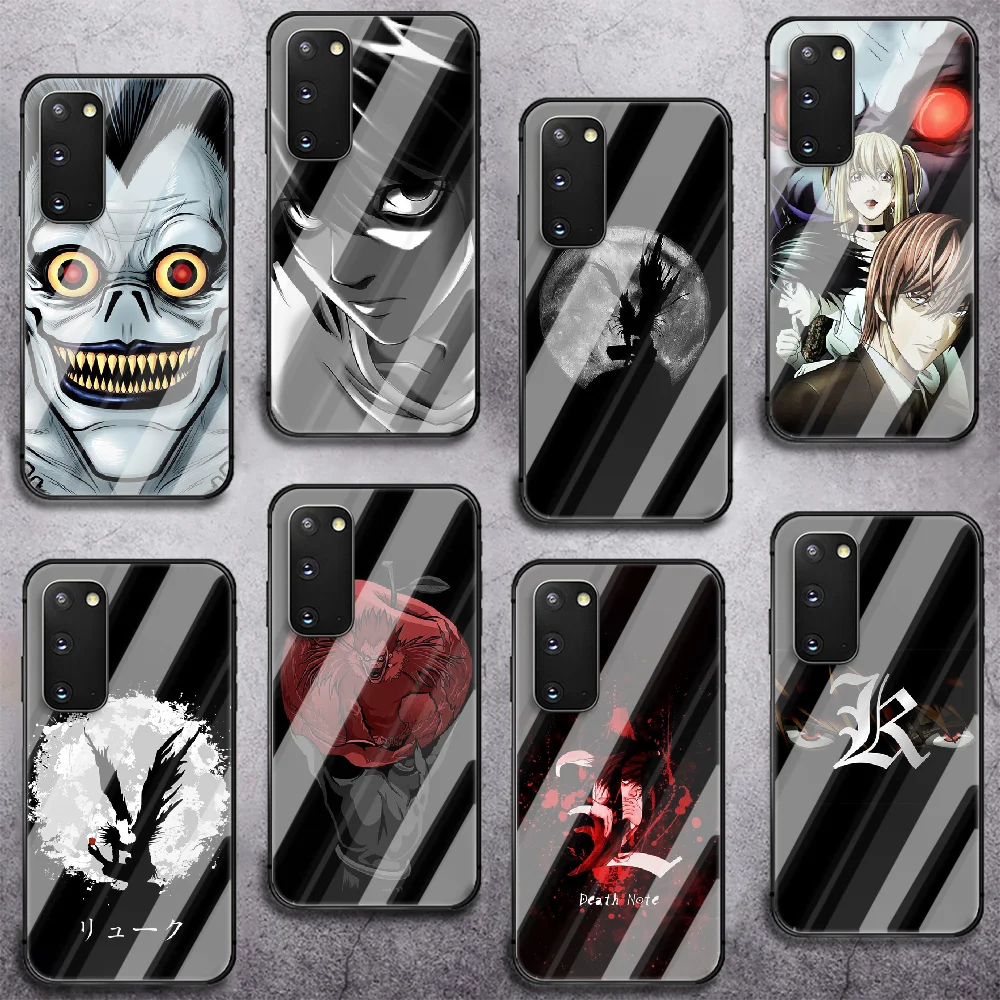 

Death Anime Note Tempered Glass Phone Case For Samsung Galaxy A 10 20E 21 30 31 50 51 52 70 71 72 S 5G Cover Cell Cover Back