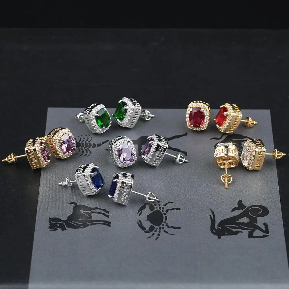 12 Цвета в стиле хип-хоп с когтями установка AAA кубический цирконий Bling лед из