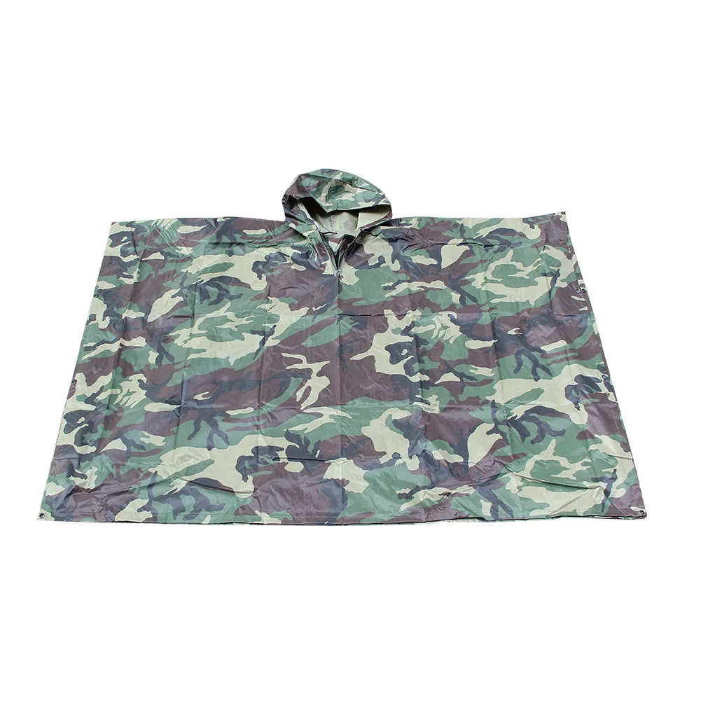 3 в 1 водонепроницаемый непромокаемый плащ Камуфляжный дождевик с капюшоном