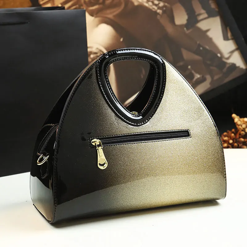 High Grade Leather Women's Bag With Diamond Dumpling Bag Pure Leather Shoulder Bag Handbag Temperament Messenger Bag Middle Aged