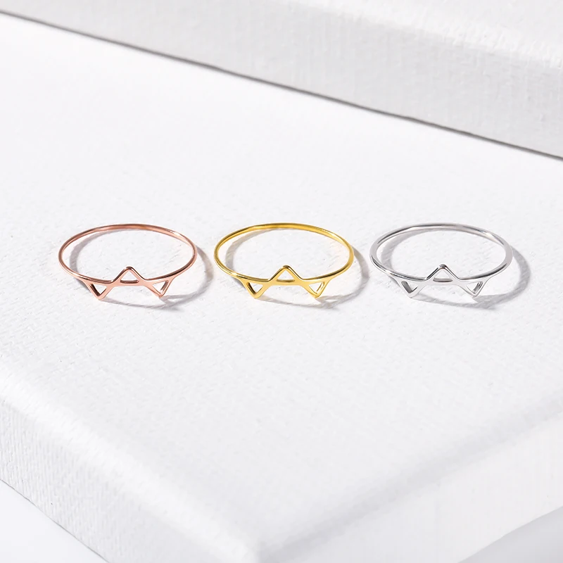 Новые модные милые треугольные кольца для женщин и девушек ювелирные изделия из