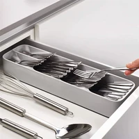 kitchen cutlery storage tray knife block holder spoon fork spice separation organizer box kitchen container accessories