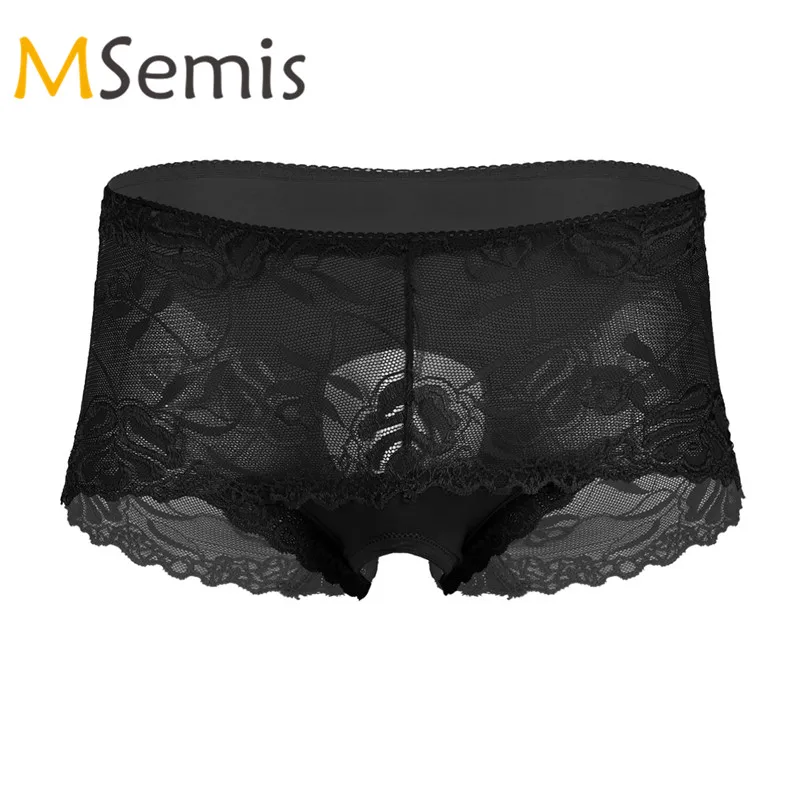 Мужское нижнее белье для купания с высокой талией и вырезами прозрачное