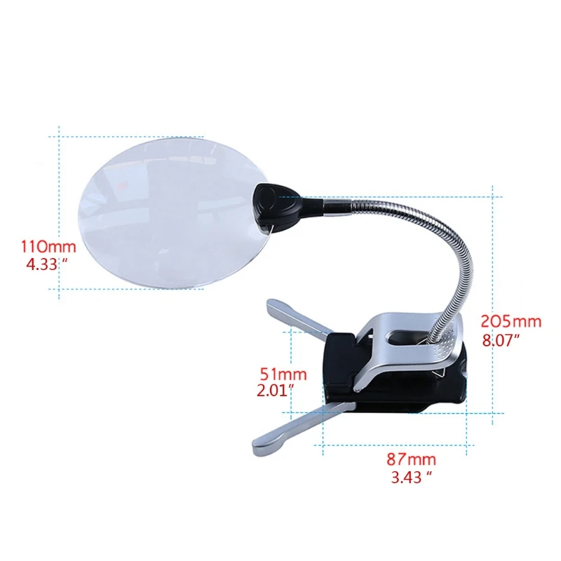 

3 In1 Vertical Magnifier Desktop Reading Repair Magnifier Hand Stand Holder