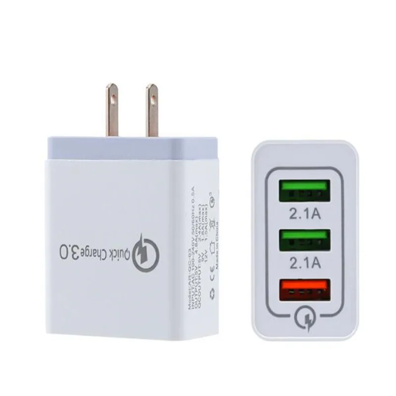Colorful 18W 3 USB Quick Charge 3.0 5V 2.1A QC3.0 Fast Charging Wall Charger for Phone Mobile | Мобильные телефоны и