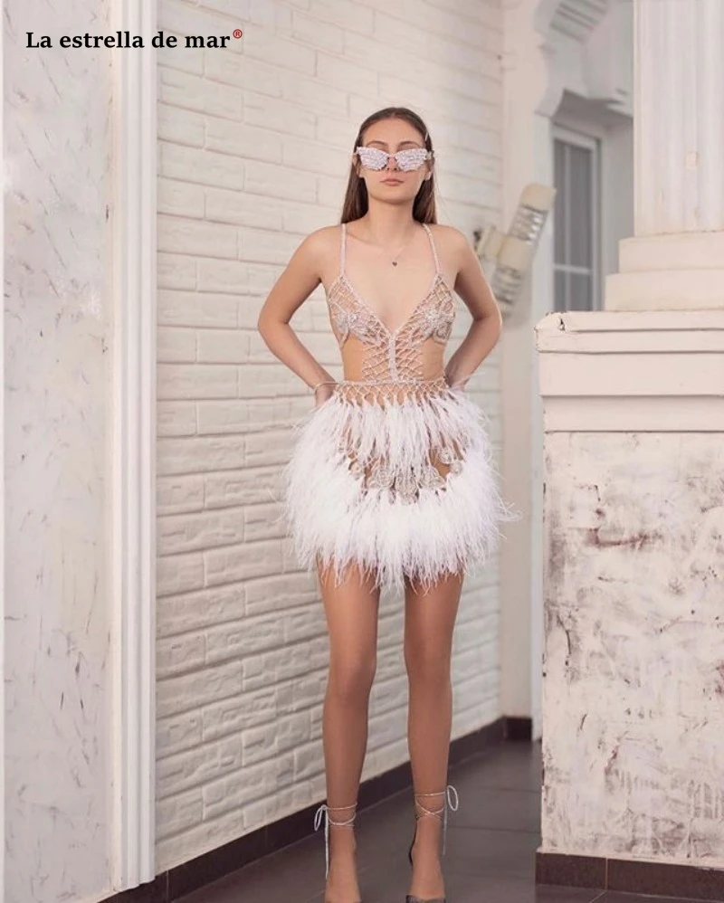 Vestido коктейльное Новое сексуальное платье с v образным воротом на бретелях