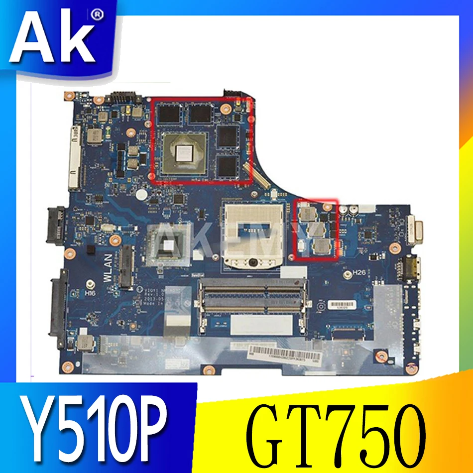 

Y510P VIQY1 NM-A032 REV:1.0 Y510P Laptop Motherboard For Lenovo Y510P NM-A032 GT750 Test Motherboard