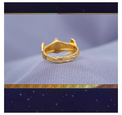 

Anime Saint Seiya Aiolos Cosplay S925 Silver Finger Ring Men Women's Adjustable Jewelry Fashion Rings Ornaments Xmas Gift