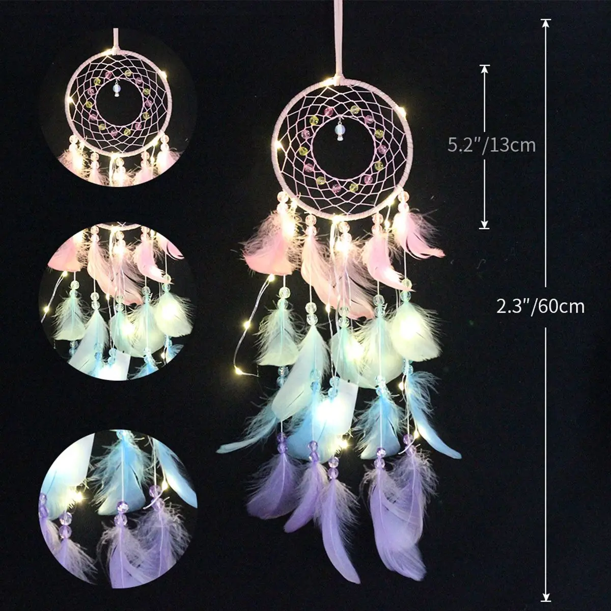 Плетеная сетка в индийском стиле сказочное подвесное перо декор поставляется с