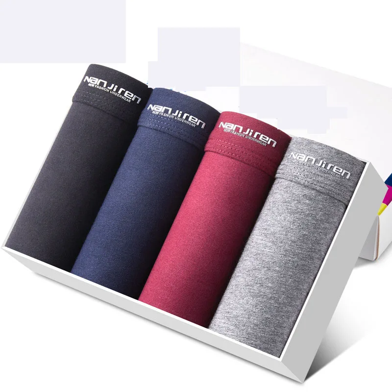 4pcs / Mens Underwear Shorts Boxer Shorts Mens Sexy Underwear High Quaity Men's Underwear Pure Cotton Breathabe Boxer Shorts