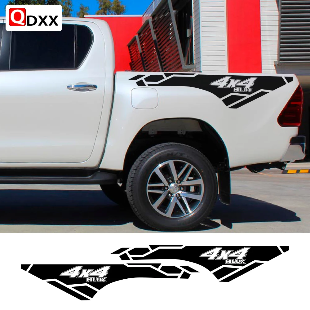 

Pickup Sticker For Toyota Hilux Revo Vigo Car Mudslinger Side Door Decal Trunk Graphics Vinyl 4x4 Letters Cover Auto Accessories