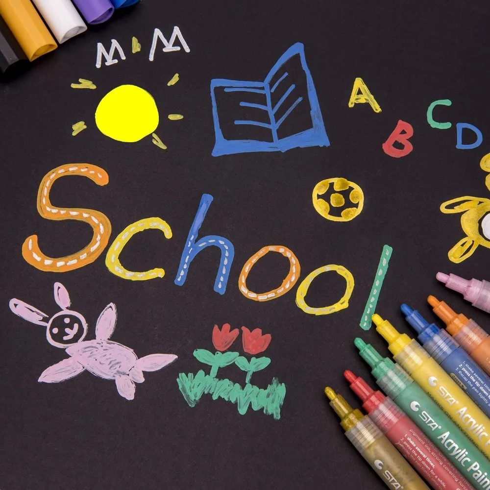 Маркеры акриловые на водной основе для скрапбукинга 12 шт.|Маркеры| |