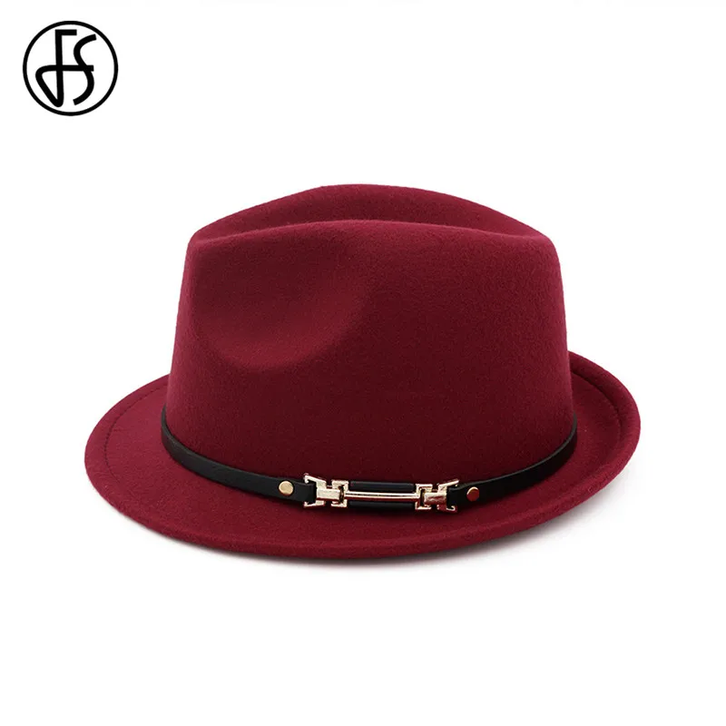 Женская фетровая шапка трилби FS шерстяная осенне зимняя 2019|Мужские фетровые