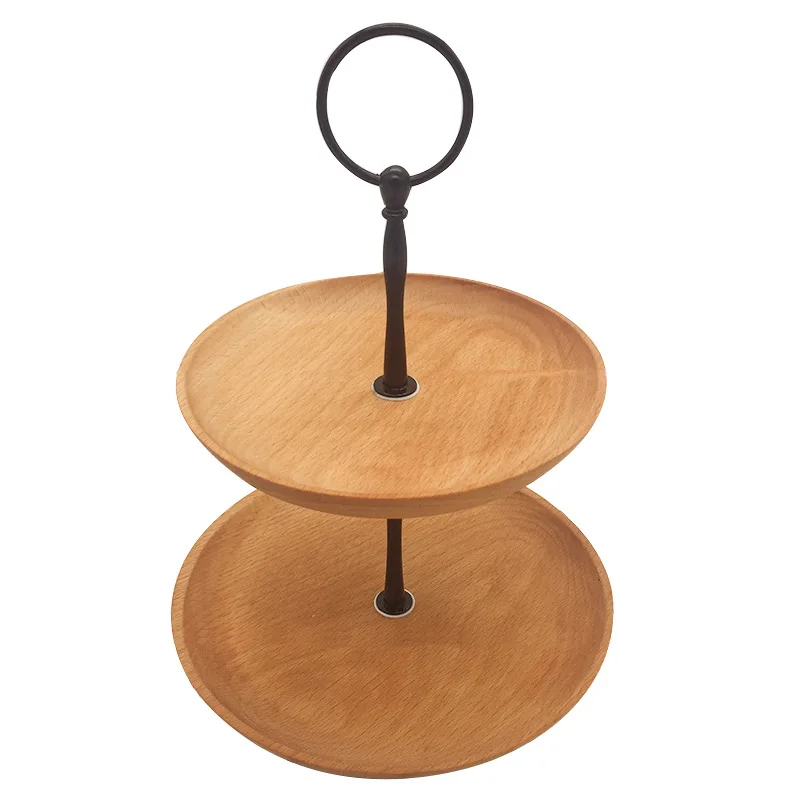 2 слойная тарелка для фруктов поднос кондитерских конфет и закусок вращающаяся