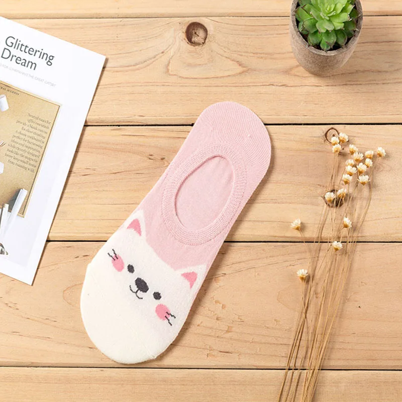 Новинка женские яркие разноцветные короткие носки из 100% хлопка с рисунком