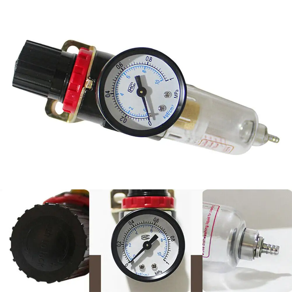 Airbrush Compressor AFC2000 AIR PRESSURE REGULATOR Gauge Water Oil Trap Moisture Filter AFR-2000 Separator |