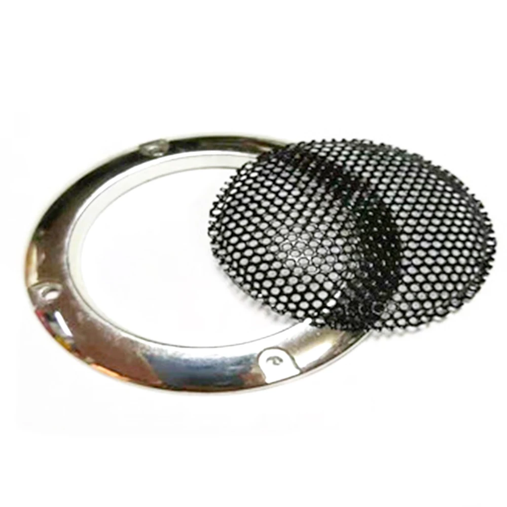 Комплект из 2 предметов дюйма 65 мм Хром Серебристый динамик решетка круг с