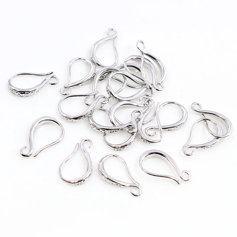 

15x10mm 20pcs (10 Pair) High Quality Silver Plated Bronze Rose Gold 6 Colors Earring Hooks Wire Settings Base Settings Wholesale