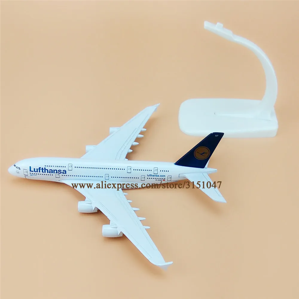 

16cm Air Germany Lufthansa Airbus 380 A380-800 Airlines Plane Model Metal Diecast Model Airplane Aircraft Airways Kids Gift