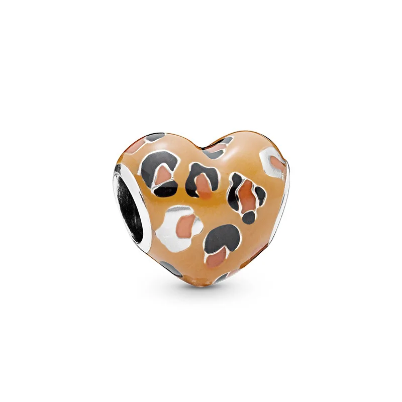 

Fashion Fit Original Logo 925 Sterling Silver Charms Wild Stripes Spots Heart Charm Beads for DIY Europe Jewelry Bracelets gift
