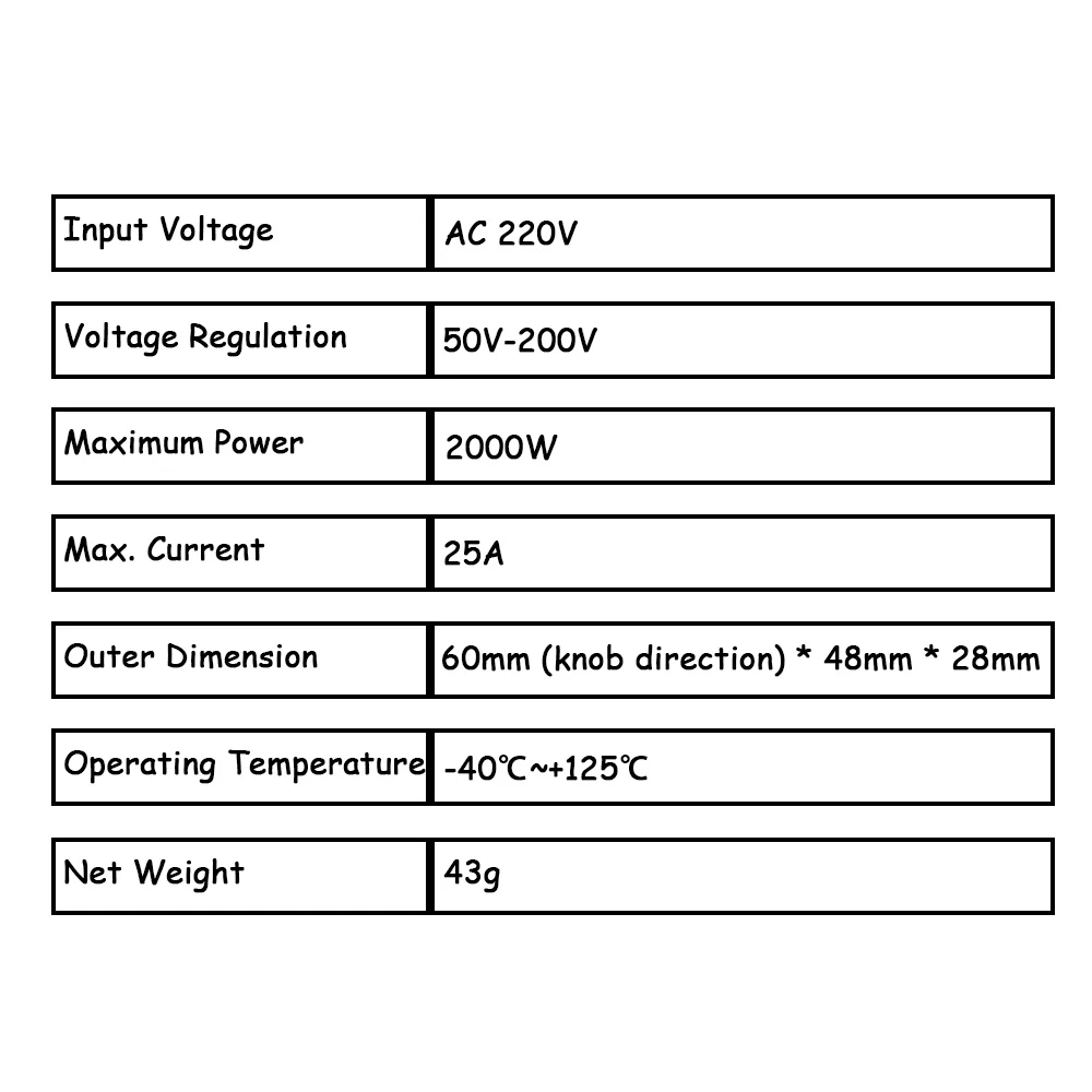 Hccd2e75bd6384c9da1a1d6cee81675f1n Voltage Regulator 2000 Watt AC 50 - 220 Volt Dimmer SCR Power Regulator Motor Speed Controller Home Improvement Regulators 2000W