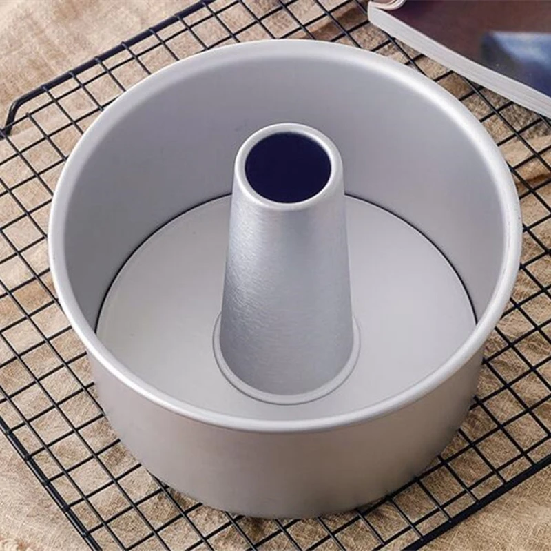 6 дюймов 8 алюминиевый сплав круглый шифон торт сковорода съемное дно полые