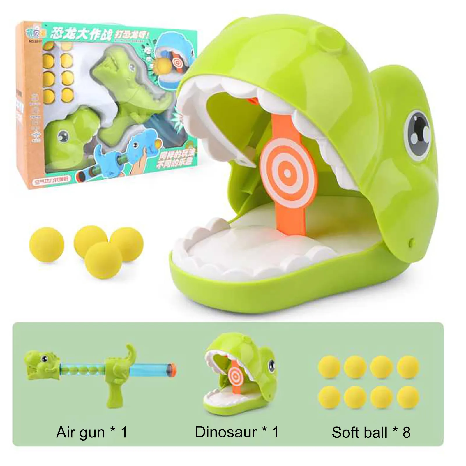 

Parent Child Interactive Educational Toys Kids Toys Cartoon Dinosaur Shooting Target Toys With 8 Foam Balls Shooting Games