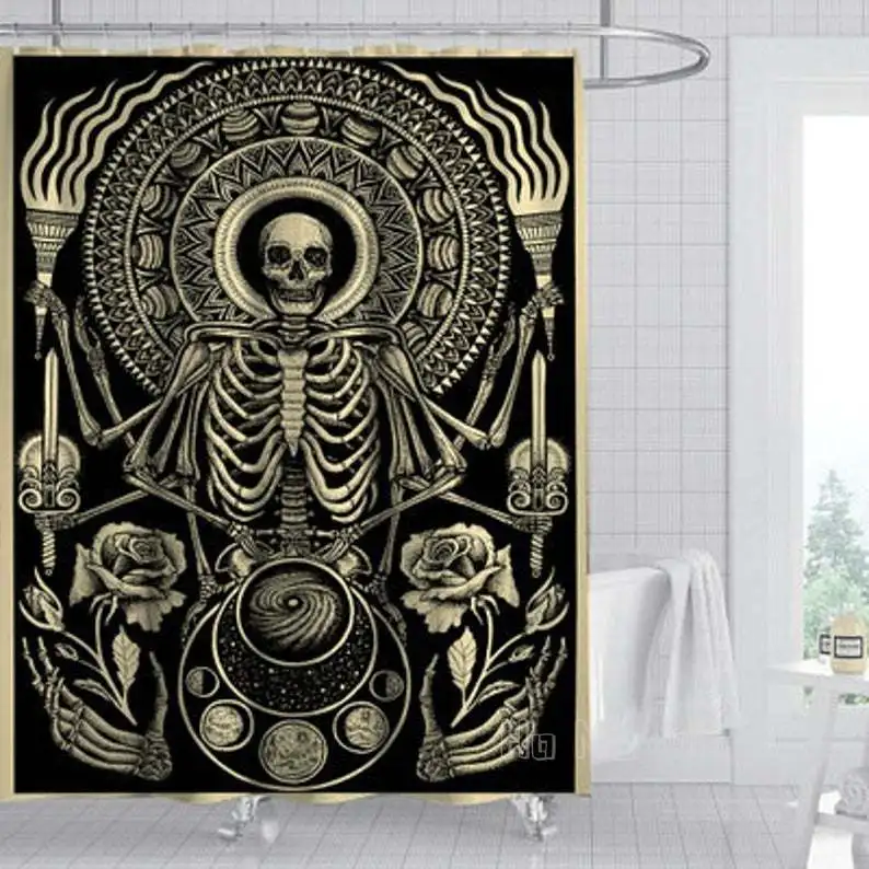 

Skeleton Shower Curtain Special Personalized Bathroom Decor