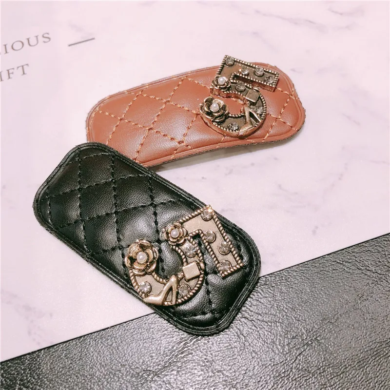 Роскошные кожаные винтажные женские туфли в спринтом Цифры 5 заколки для волос