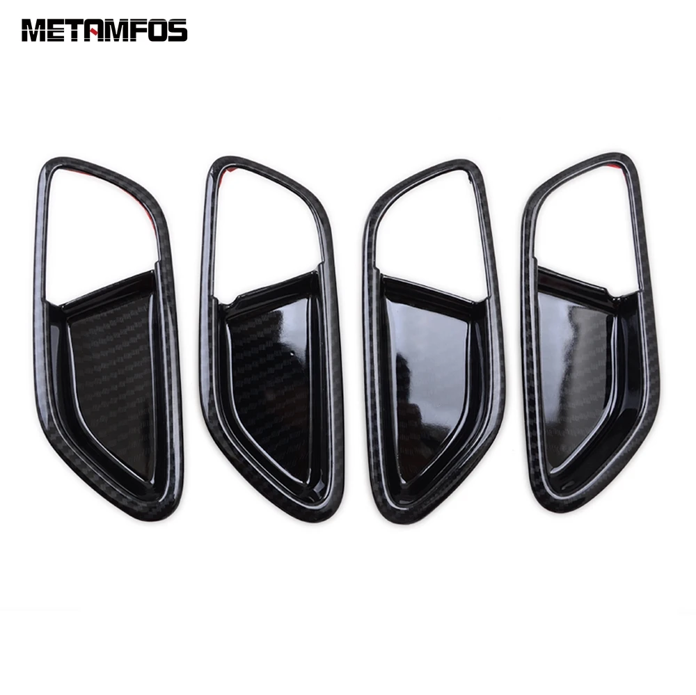 

Для Kia Rio 4 X-line 2018 2019 углеродное волокно внутри дверной ручки чаши Крышка отделка Декоративная рамка аксессуары для интерьера автомобиля Стайлинг