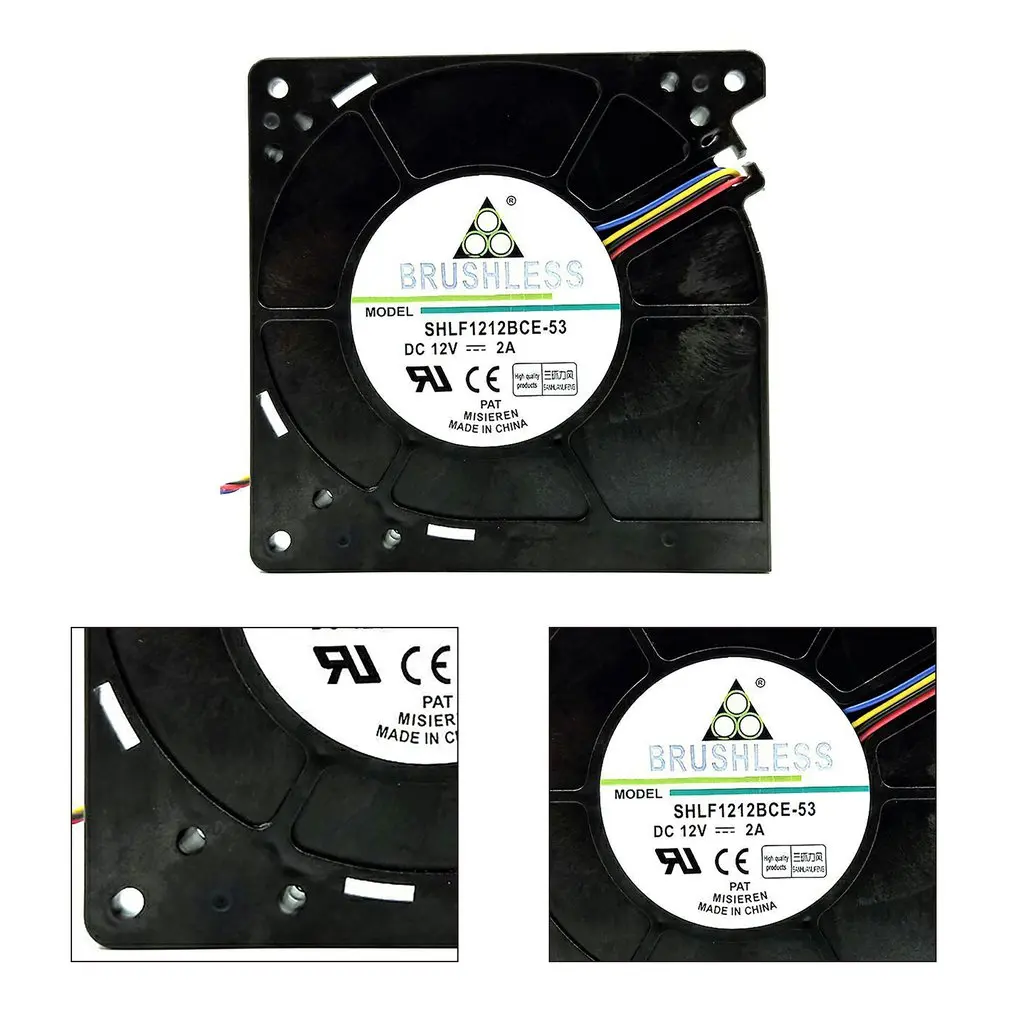 

12032 12V 2.0A большой Объём воздуха высокого Скорость 4 Pin Промышленные Скорость измерения Turbo воздуходувка Вентилятор охлаждения