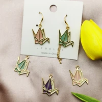 10pcs make good wish peace bird cranes earring charms barcelet diy fashion handmade jewelry accessories